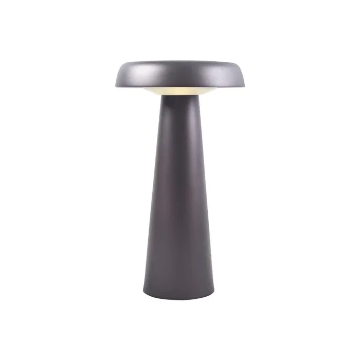 Design for the People Arcello – lampe de table – rechargeable via câble USB – Ø 14 x 25 cm – fonction Moodmaker à 3 niveaux – 2,8W LED inclus – IP54 – anthracite