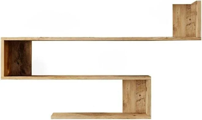 Dmora – Étagère murale Dpi, Étagère, Tablette murale, Rayonnage polyvalent, 120x15h71 cm, Chêne