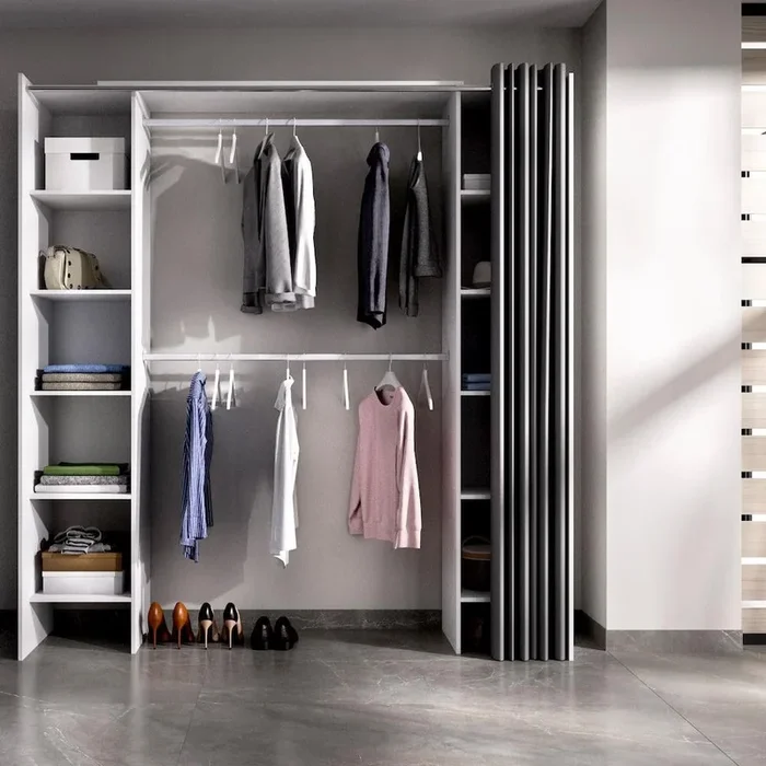 Dressing pour costume double avec rideau – Fanmuebles