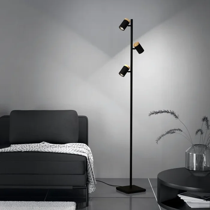 Eglo – Lampadaire 3xGU10/4,5W/230V 3000K noir/marron