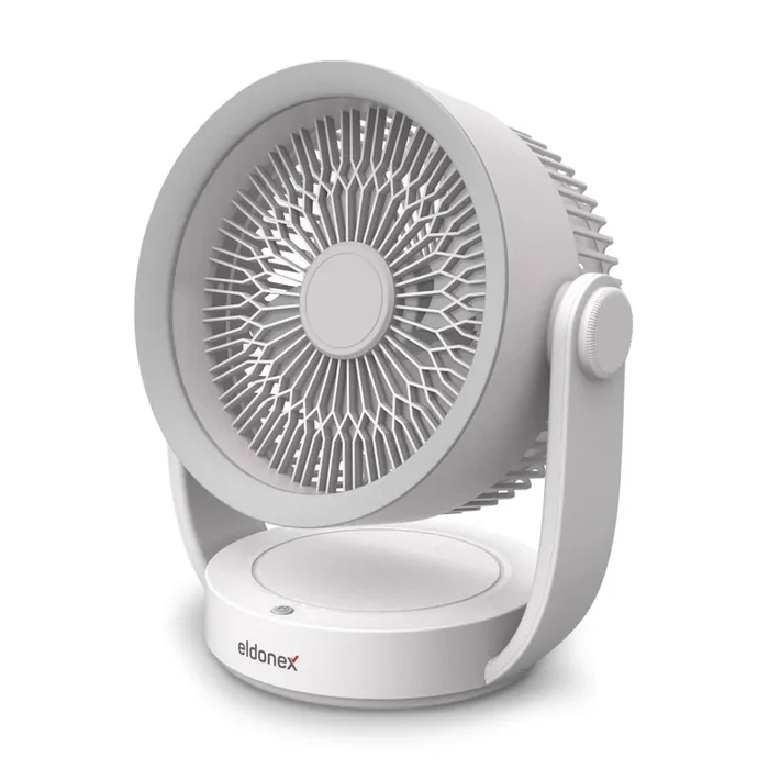 ELDONEX ESF-1010-WH – Ventilateur de table rechargeable 9W/5V 4000 mAh blanc