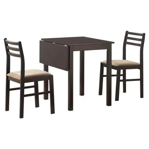ENSEMBLE DE SALLE À MANGER – ENSEMBLE 3PCS / RABAT PLEIN ESPRESSO