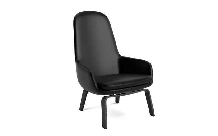 Era Lounge Armchair High Black Oak Ultra