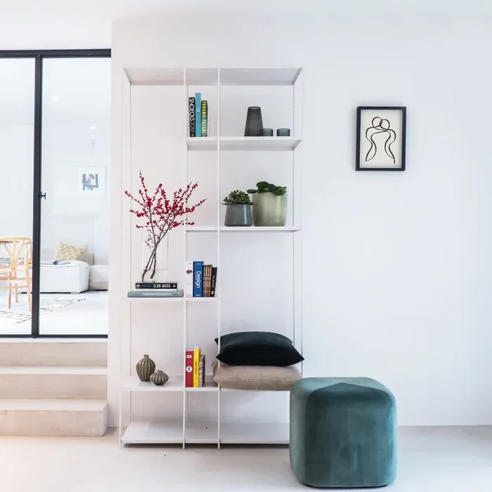 Etagère murale – Métal blanc – Alice – 215 cm
