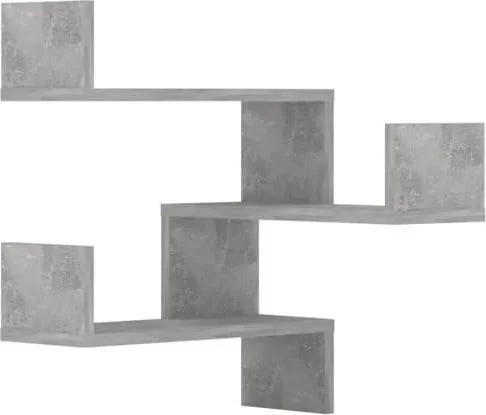 Étagères dangle Murales Flottantes, étagère Murale Suspendue, Bois Dingénierie ou Salon, Chambre à Coucher, Salle de Bain et Coin de la Maison (Gris b