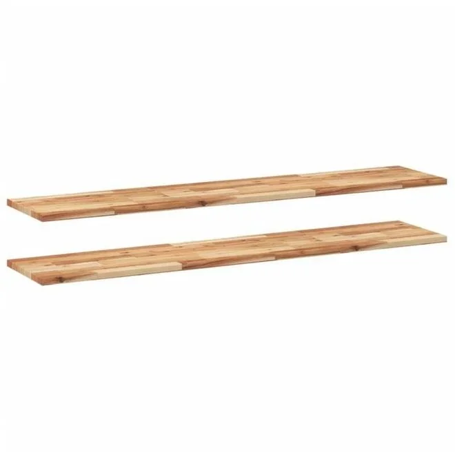 Étagères flottantes 2 pcs 140x30x2 cm acacia massif à lhuile vidaXL