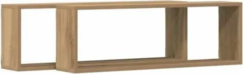 Étagères murales en chêne fait main 80x15x26 cm en bois d ingénierie