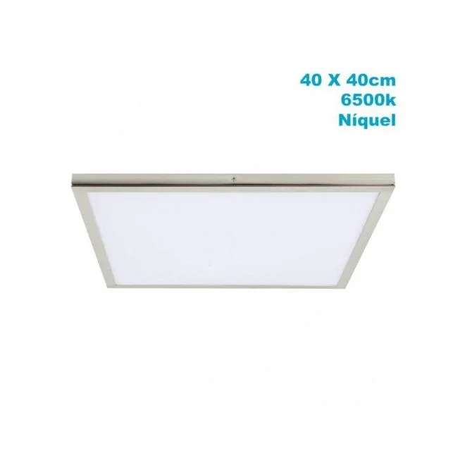 Fabrilamp – Panneau de surface 36w 6500k tivoli nickel 2,5x40x40 cm 3060 lm