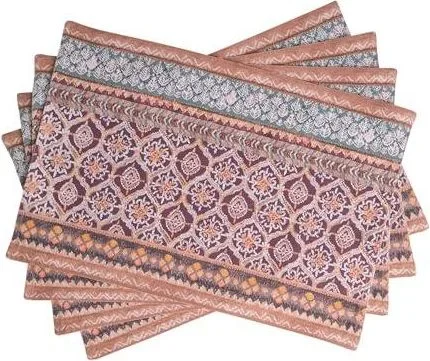 Fair Isle Lot de 4 Sets de Table 100% Coton pour Table à Manger, Cuisine, Mariage, Usage Quotidien, dîners, fêtes de Thanksgiving, Noël (33cm x 48cm)