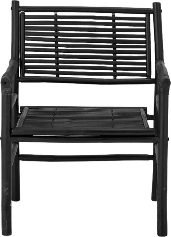 Fauteuil Coen, Schwarz, bambou