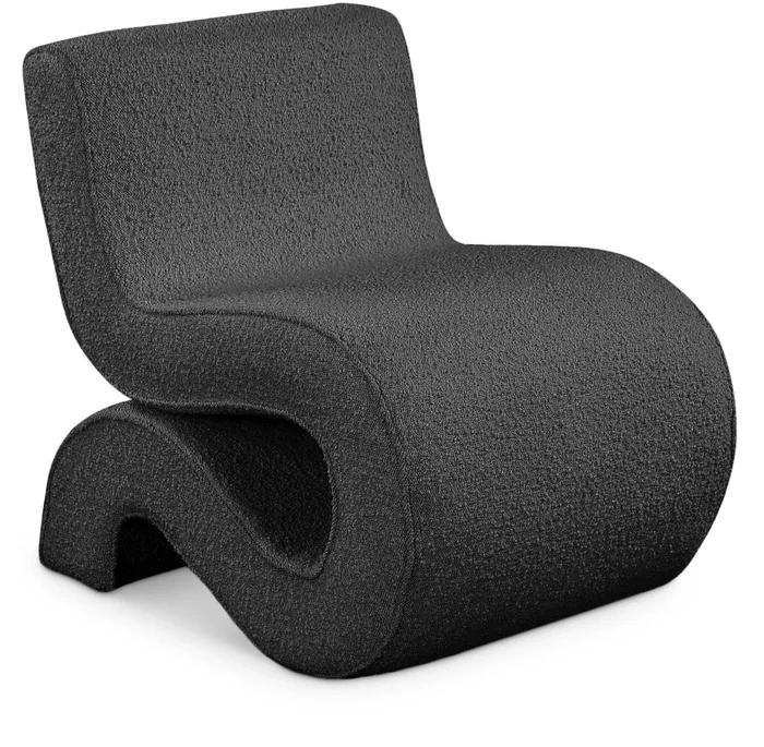 Fauteuil d’appoint en tissu boucle Desiree