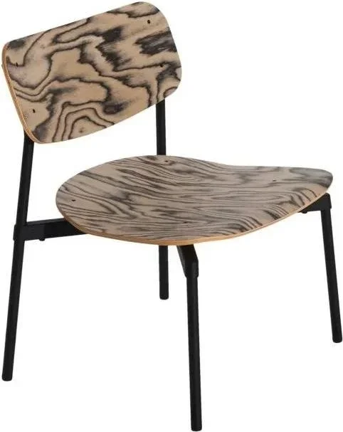 Fauteuil lounge en bois de hêtre Fromme Petite friture Noir