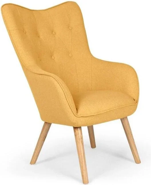 Fauteuil Scandinave Aimee 67cm Jaune