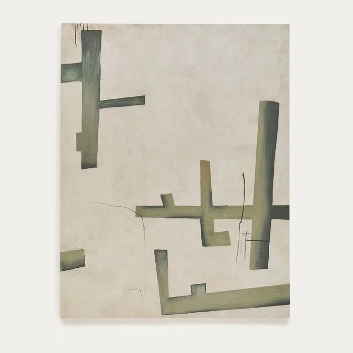 Fida, toile abstraite verte