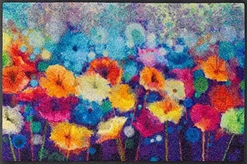 Flowerlover Tapis Del Sol, Polyamide Dos : Caoutchouc Nitrile, Multicolore, 50x75cm