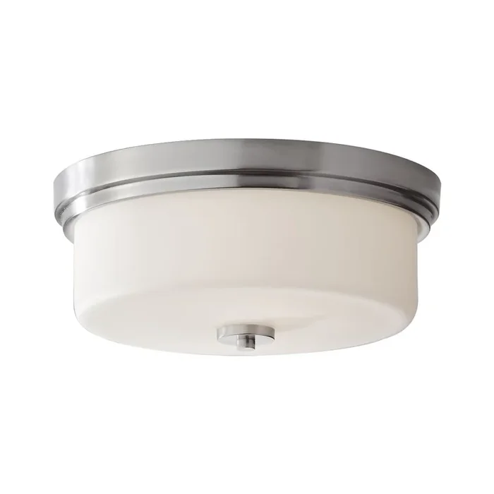 Flush mount Feiss (DL-KINCAID-F-M) Kincaid steel, opal etch glass E27 2 bulbs
