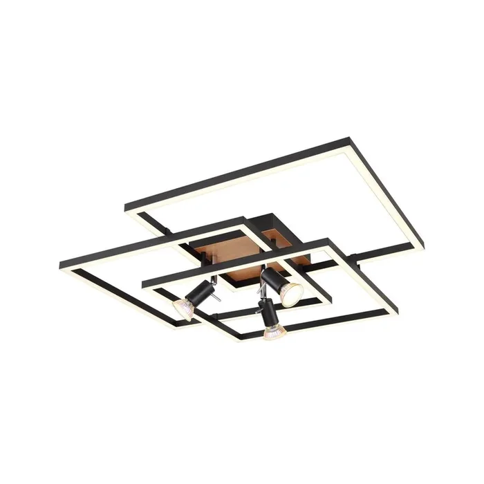 Flush mount Globo Lighting IDA metal black LED / GU10 1 / 3 lamps