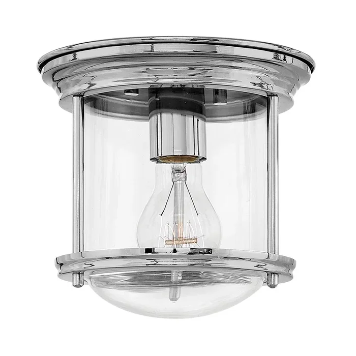 Flush mount Hinkley (QN-HADRIAN-MINI-F-CM-CLEAR) Hadrian steel, clear glass E27
