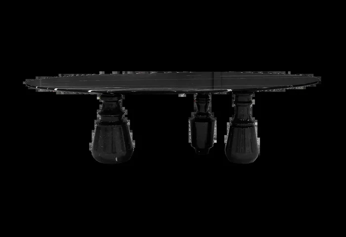 Grande Table Ovale Nero Marquina Obsidienne