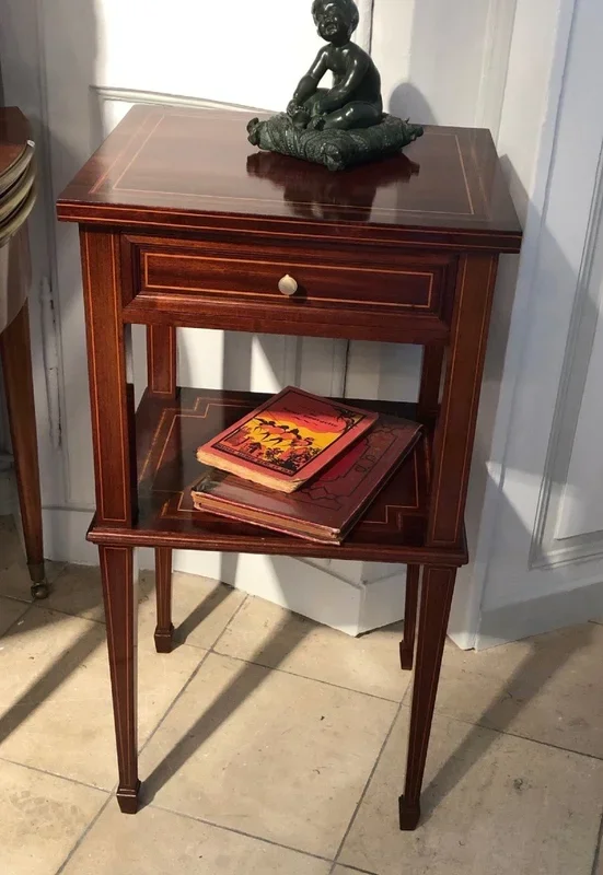 Guéridon Meuble d’appoint style Louis XVI acajou XXe
