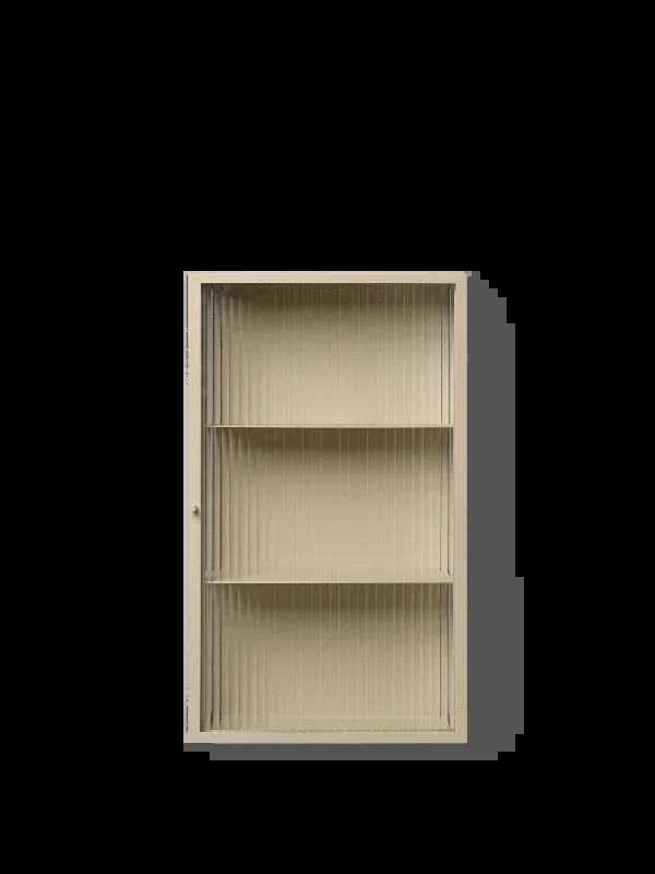 Haze Wall Cabinet – Reeded Glass – Cashmere
