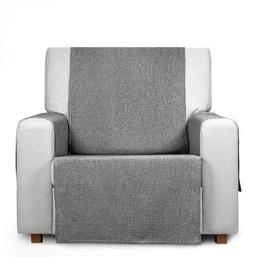 Housse de canapé 1 Place Pratique et antitache Gris Design Genna