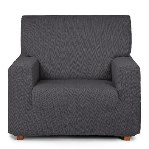 Housse de canapé Extensible 1 Place Anthracite Design Luz