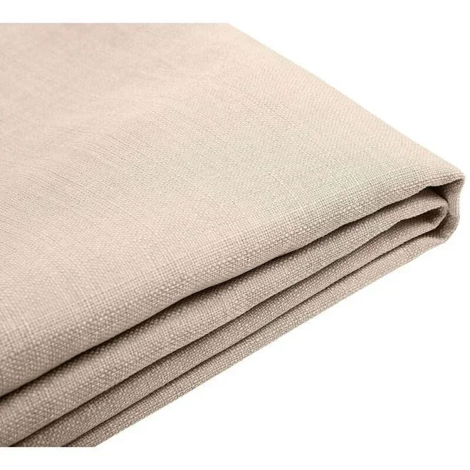 Housse pour Cadre de Lit Double 120 x 200 cm Amovible Tissu Beige Fitou