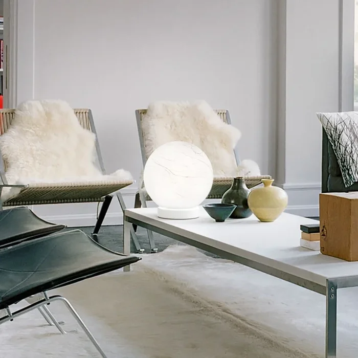 Ideal Lux – Lampe de table CARTA 1xE27/25W/230V d. 20 cm blanc