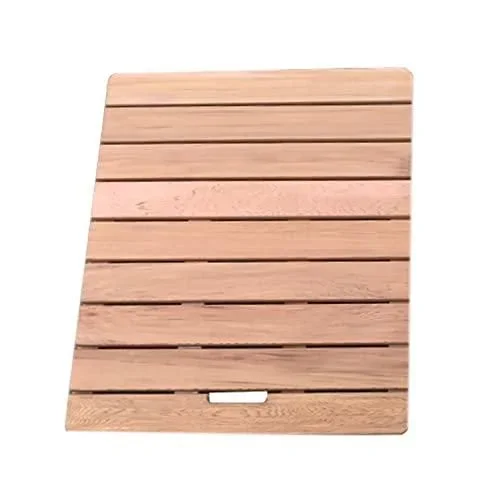 IZDOGA Tapis de Bain de Douche en Bois Naturel,Tapis Salle de Bain,Caillebotis Douche Bois,Antidérapant Sol Tapis,Tapis de Douche pour Intérieur ou Ex