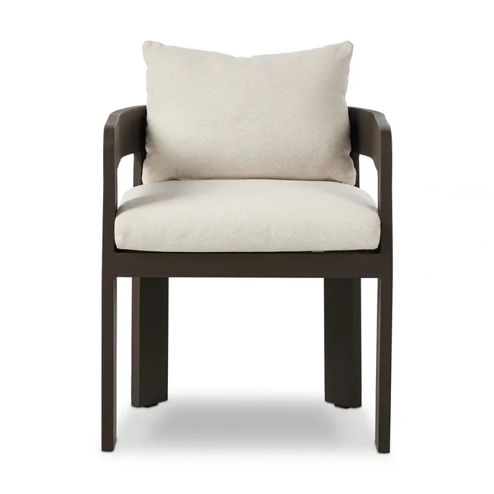 Jackson Alessi Linen Outdoor Metal Dining Chair