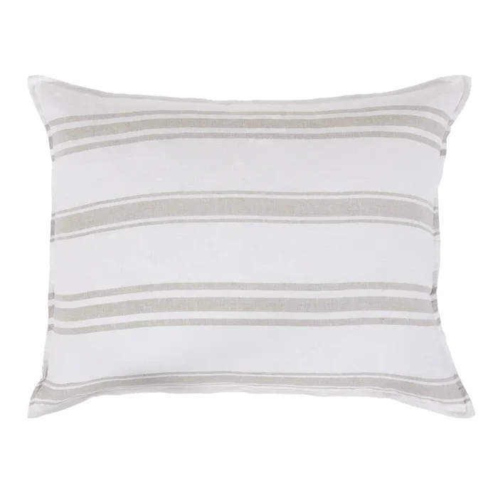 Jackson Big Pillow 28″ x 36″ With Insert – White/Natural