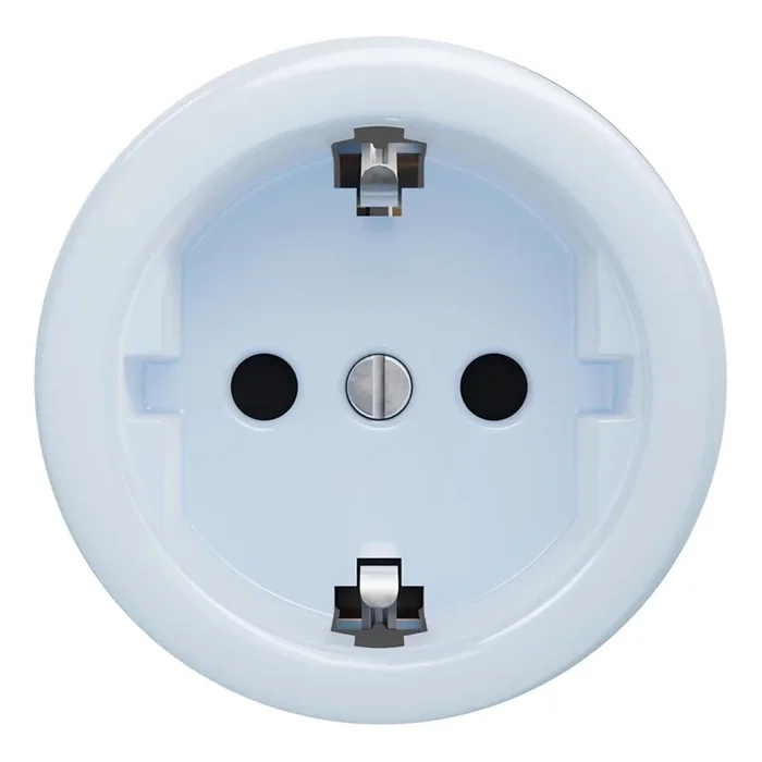 Kliklap – prise murale rétro sans cadre SCHUKO 230V/16A bleue