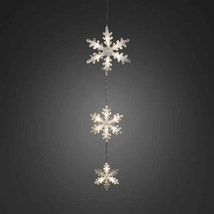 Konstsmide Lumières de Noël – rideau lumineux – 21 x 60 cm – blanc