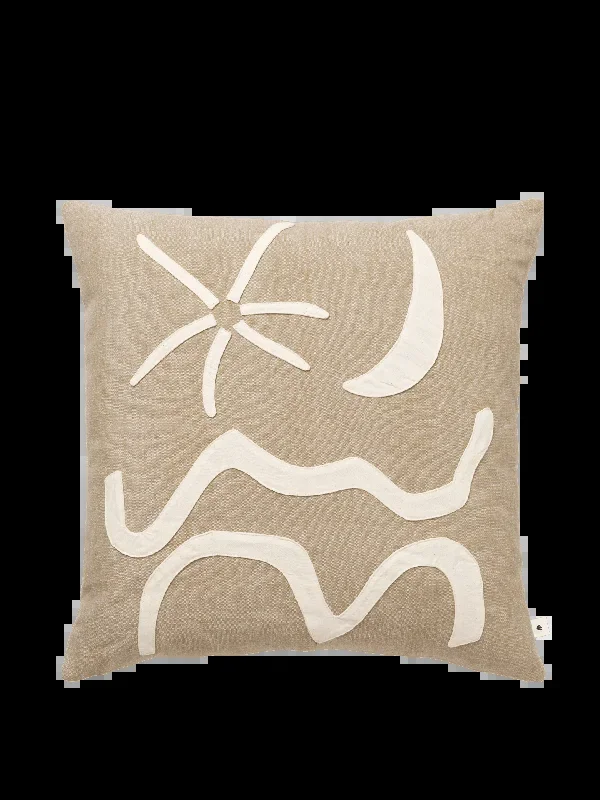 Kove Applique Cushion – Tan