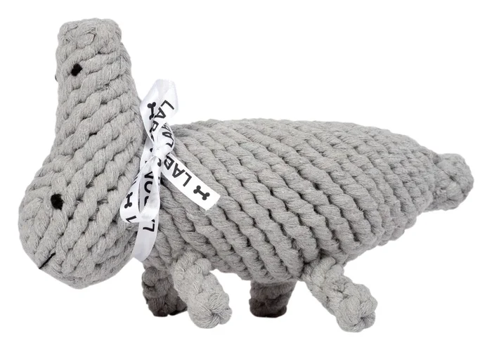 LABONI Jouet Nina Hippo Coton 23x15x8 cm