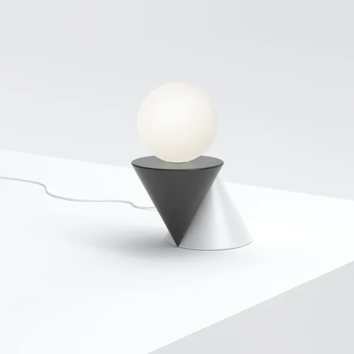 Lampe à poser HARLEQUIN – Noir et blanc