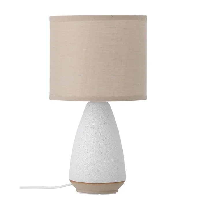 Lampe de table Paprica, blanche, faïence