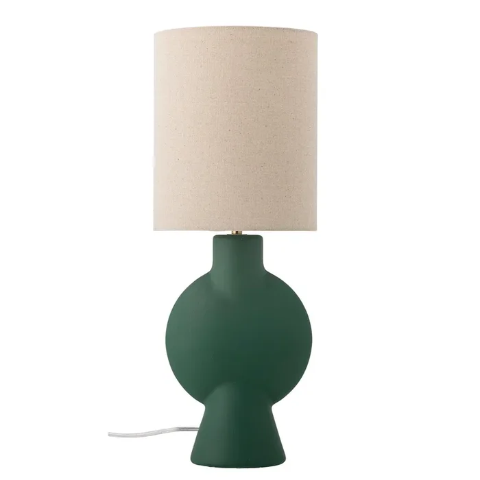 Lampe de table Sergio, verte, faïence