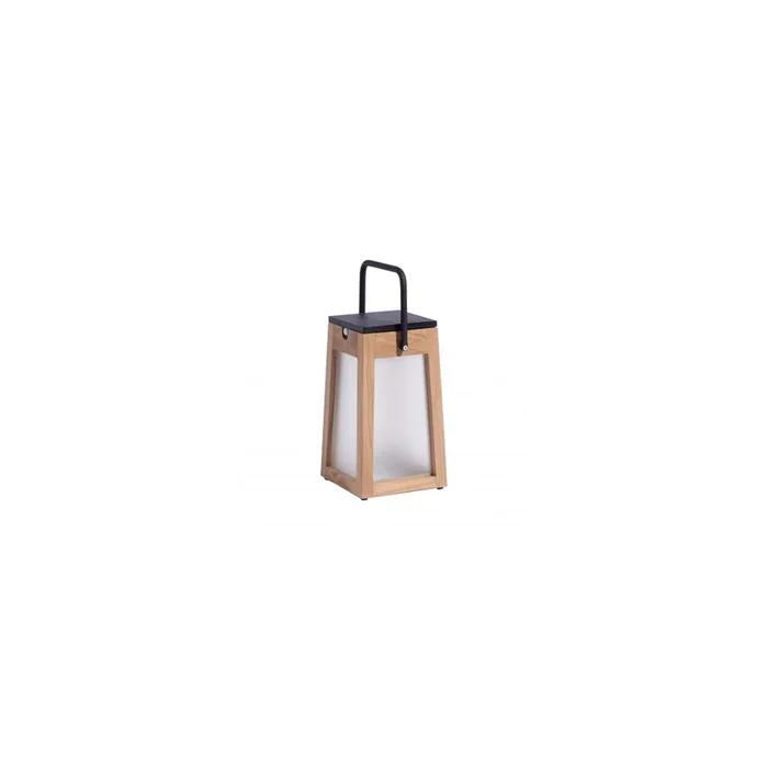 Lanterne solaire H25 bois Tecka Les Jardins
