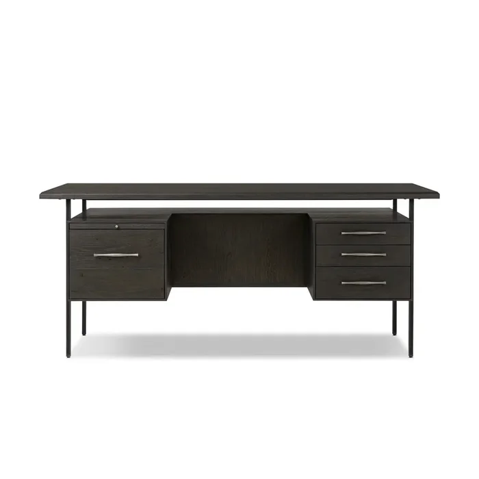 Lauren Charcoal Oak Resawn Desk