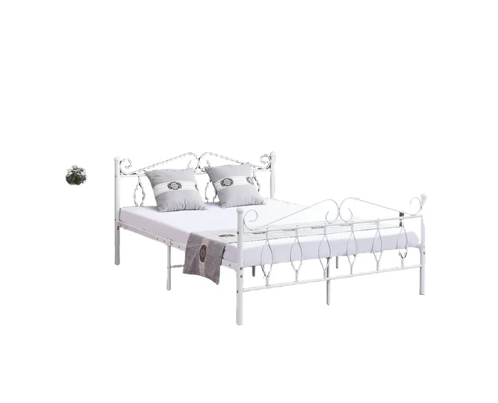 Lit 2 Places JULIE en Métal – 140×190 cm avec Sommier Inclus