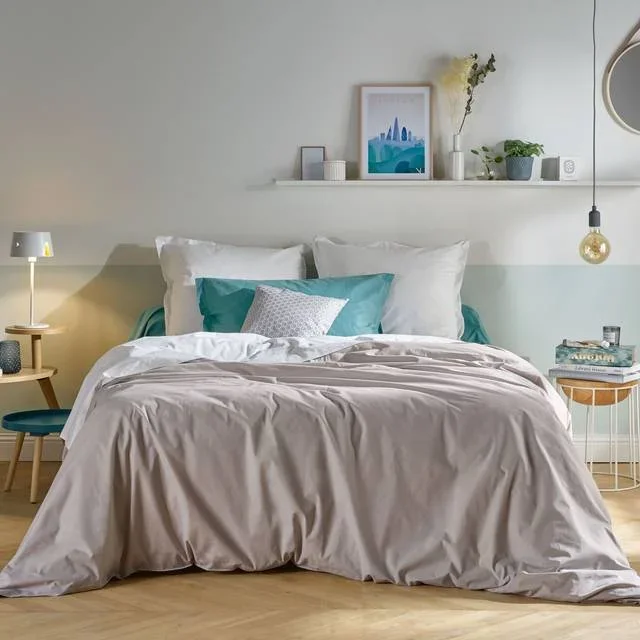 Lot de 2 draps housses bonnet 33 cm coton bio Fil & Sens – Blanc – 180 x 200 cm