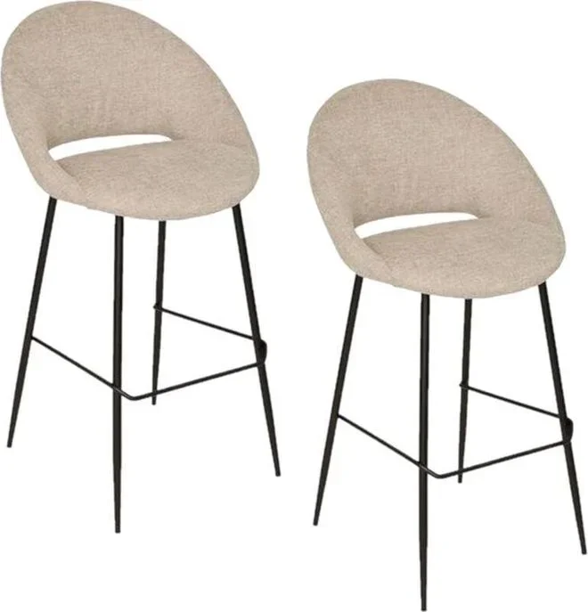 Lot de 2 tabourets de bar AMAGO