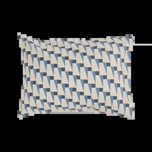 Lot de 2 taies d’oreiller coton bio Nautique Urbain – Bleu Gris – 50 x 70 cm