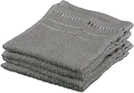 Lot de 4 Essuie-Mains, Berlin, 100% Coton, 30 x 30 cm – Taupe Gris