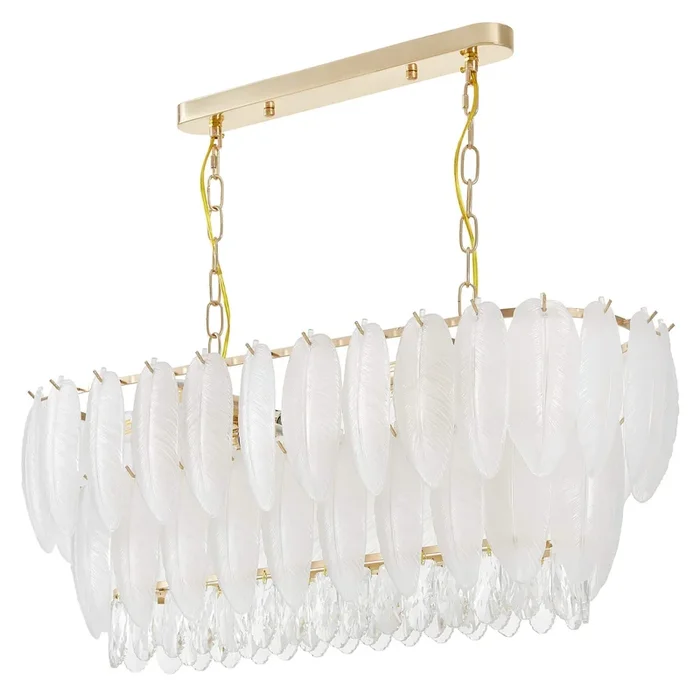 Lumina Deco Cavalini 8L linear suspension ceiling lamp E14, H 40cm