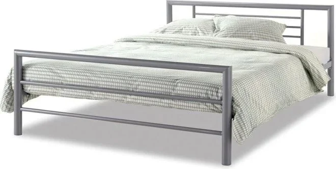 M&s – Lit 160×200 cm en métal gris – samiha