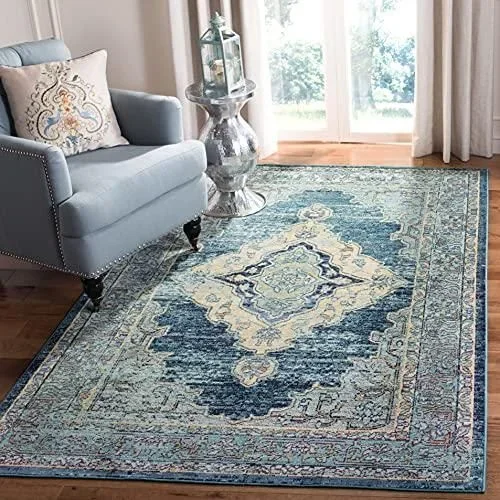 Mcr4571d Tapis Zone, Polypropylène, Bleu, 3 x 5