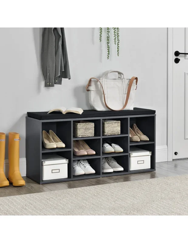 Meuble à chaussures avec banquette 103x30x48 cm